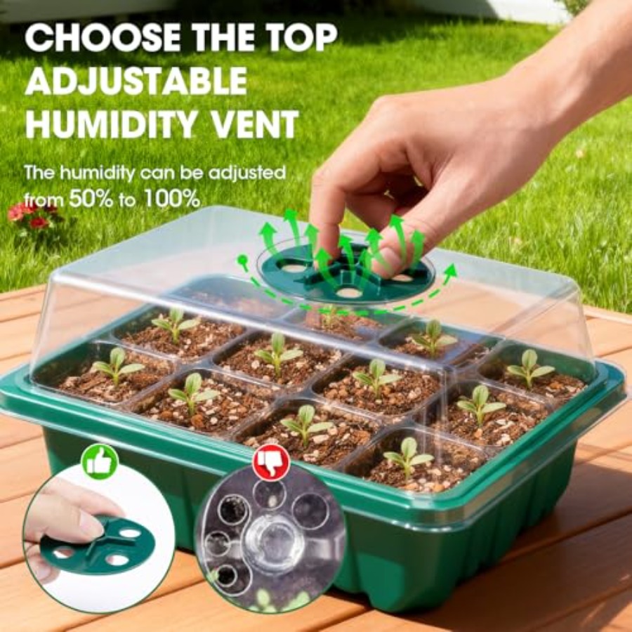 ถาดเพาะเมล็ด 5 แพ็คพร้อมโดมควบ - Humidity Dome Kit บทวิจารณ์และราคา